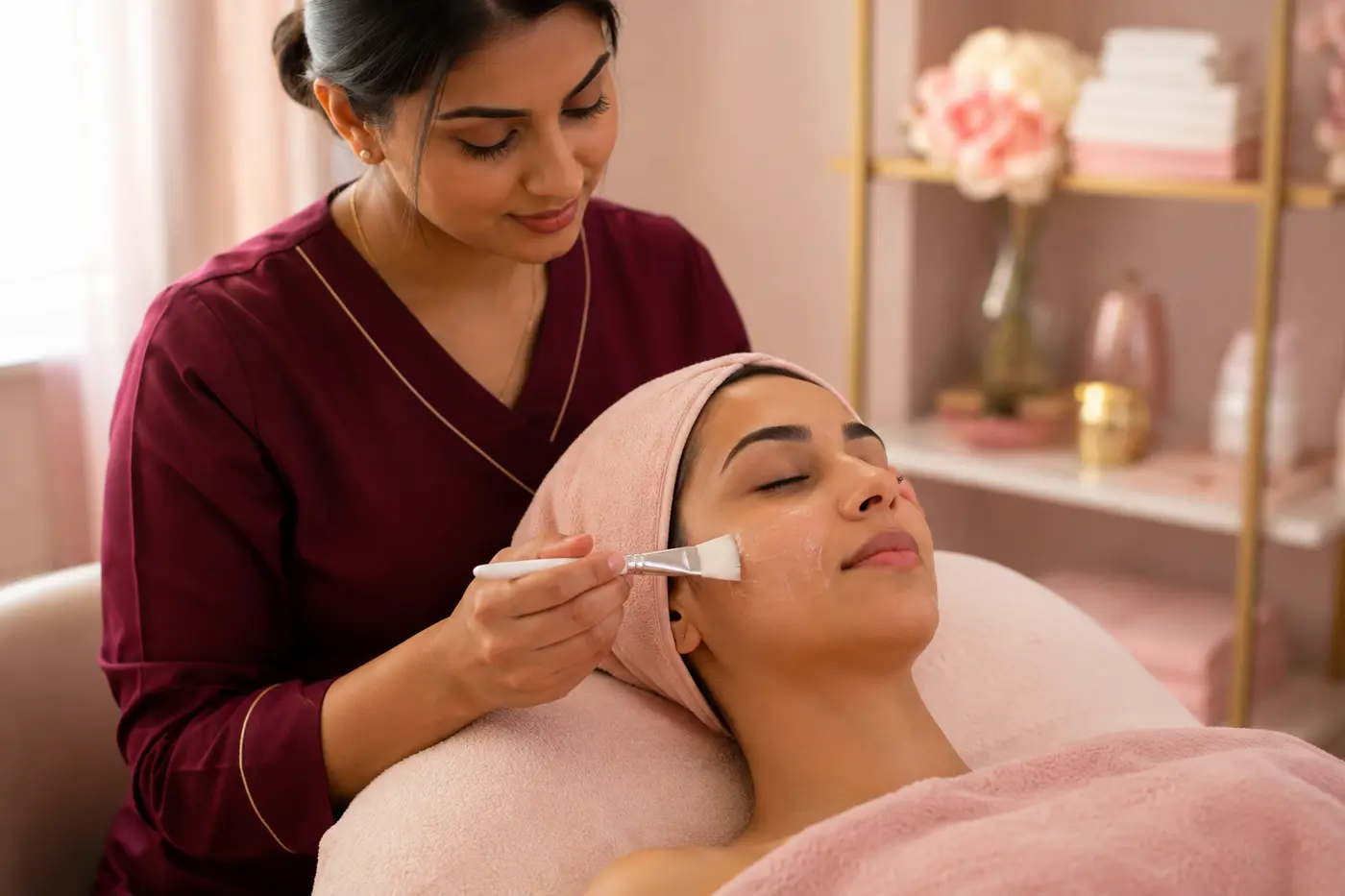Editorial image of a hydrating facial service